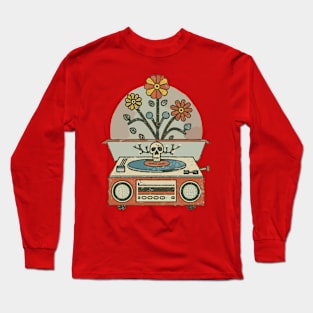 Floral Record Player Long Sleeve T-Shirt